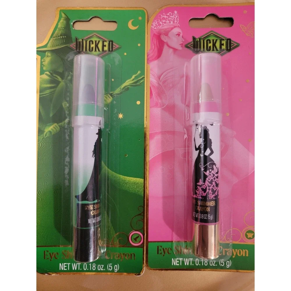 Wicked Movie Eye Shimmer Crayon Set Elphaba Glinda Eyeshadow Sticks 2 Pack NIP